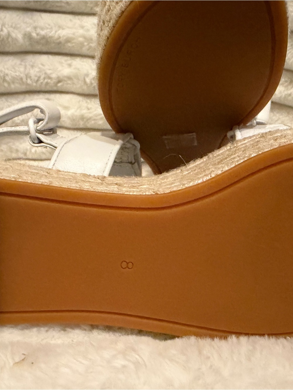 Tory Burch Cream and White Espadrille Platform Sandals - Picture 5 of 8